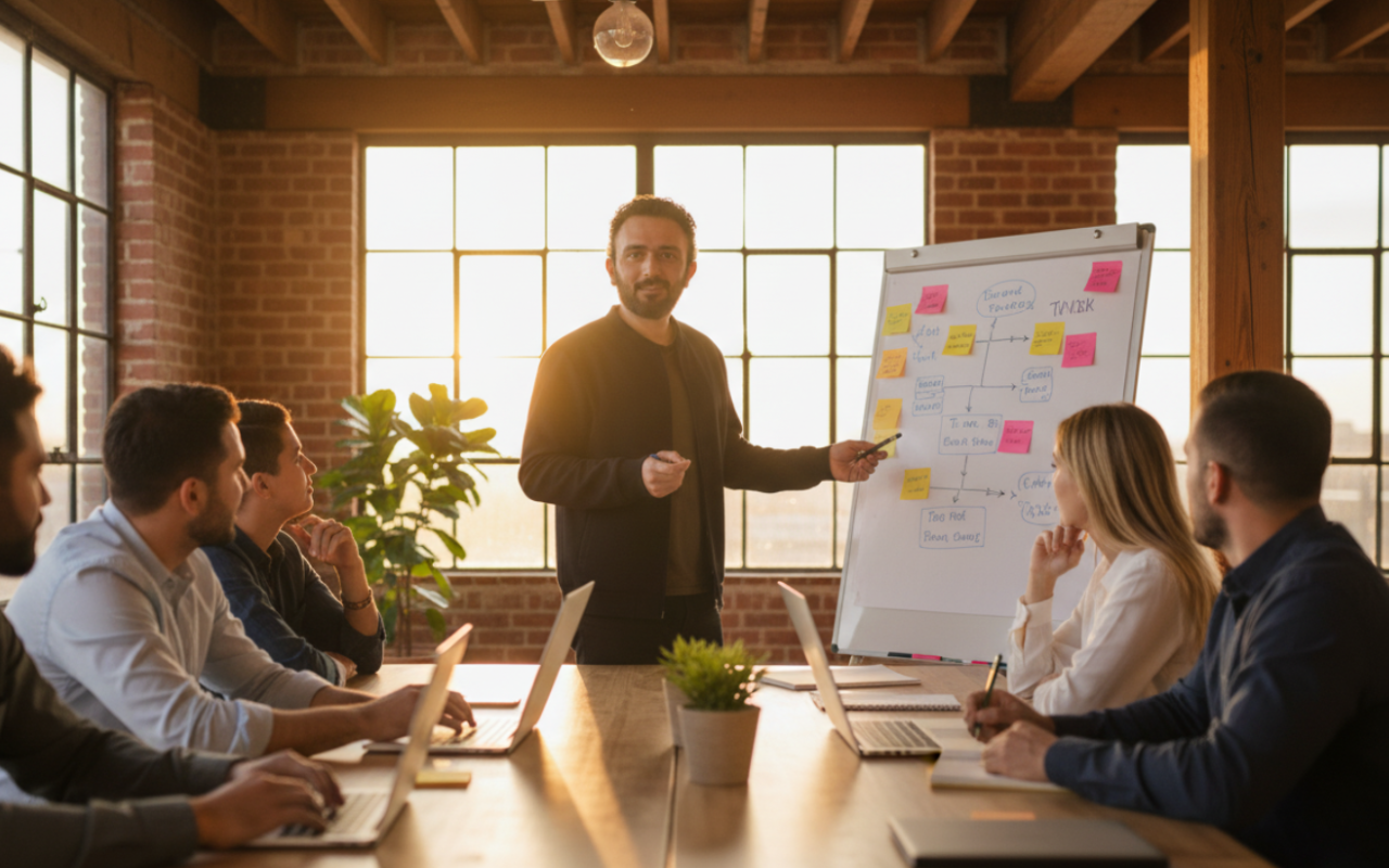 Eduardo Bortolotti podczas szkolenia marketingowego